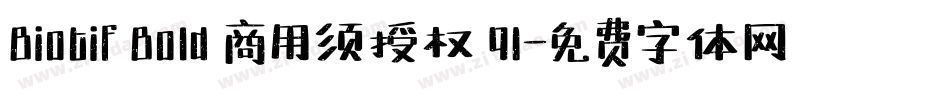 Biotif Bold 商用须授权 91字体转换